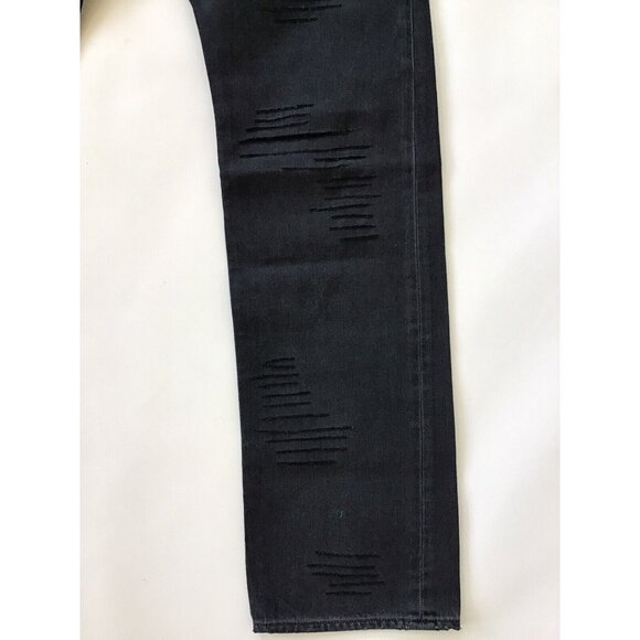 $228 Diesel Men's Buster Regular Slim Tapered Destroy Jeans 084PQ Black Size 34 - Picture 3 of 12